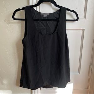 Vince black silk tank